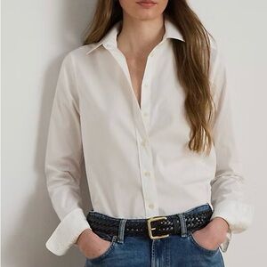 Polo by Ralph Lauren Women's White Button-Down Shirt